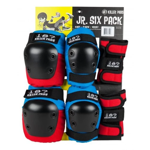 187 Killer Junior 6 Pack Pad Red/Blue 3 187 Killer Junior 6 Pack Pad Red/Blue