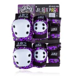 187 Killer Junior 6 Pack Pad Set Purple