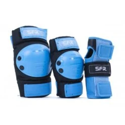 SFR Youth Ramp Triple Pad Set - Blue -Roller Skates Store AC60020SFR20Youth20Ramp20Triple20Pad20Set20BlueBlack20Side 500x500 0