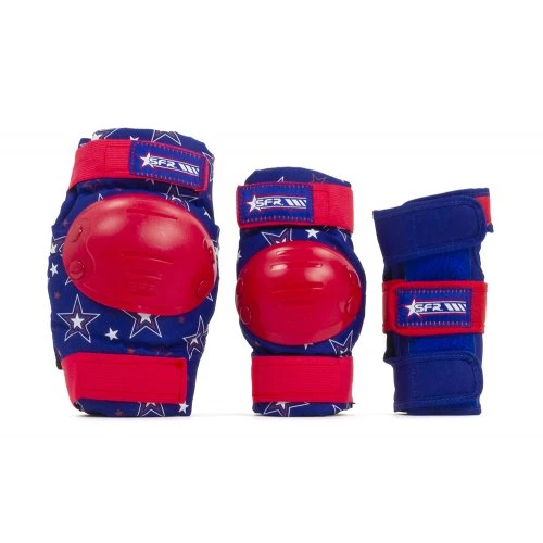 SFR Star Triple Pad Safety Set -Red/Blue 3 SFR Star Triple Pad Safety Set -Red/Blue