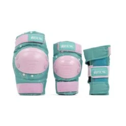 SFR Star Triple Pad Safety Set -Pink/Green