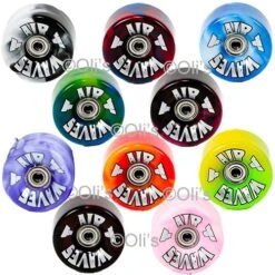 Bauer X-LP Quad Roller Skates - Custom -Roller Skates Store Airwaves group shot with new purple wheel 500x500 0