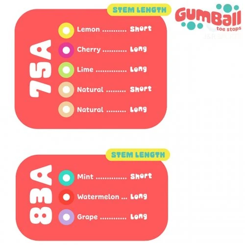 Gumball Toe Stops 5/8" Long 30mm Cherry 75A (pair) 5 Gumball Toe Stops 5/8" Long 30mm Cherry 75A (pair) - Image 3