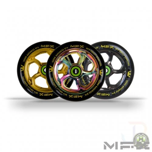 MGP MFX Hurricane Scooter Wheel R Willy Signature 120mm - Neo Chrome 4 MGP MFX Hurricane Scooter Wheel R Willy Signature 120mm - Neo Chrome - Image 2