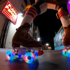 Moxi Cosmo Glow Wheels (4 Pack) 19 Moxi Cosmo Glow Wheels (4 Pack) -Roller Skates Store Moxi COSMO Wheels White Rain Lifestyle 3 MOX123831 1280x1280 500x500 0