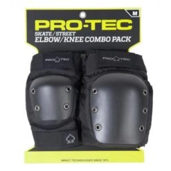 Pro-Tec Street Pad Set Knee/Elbow Combo Open Back Pad Set Black -Roller Skates Store PRT PCO 2000 PACKAGE 500x500 0 1 1