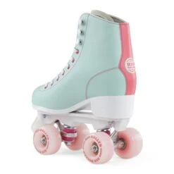 Rio Roller Script Quad Teal/Coral Skates With Matching Bag -Roller Skates Store RIO27020Rio20Script20Teal20Rear 500x500 0