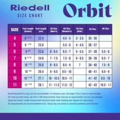Riedell Outdoor Orbit Quad Roller Skates Lagoon -Roller Skates Store Riedell UK Sizing Chart Roller Orbit Rev A July 2021 1280x1280 500x500 0 1 1