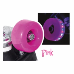 Rio Roller Light Up Flashing Wheels (Pack Of 4) -Roller Skates Store SFR178 RioLightUpWheelsLgeImgpink 500x500 0