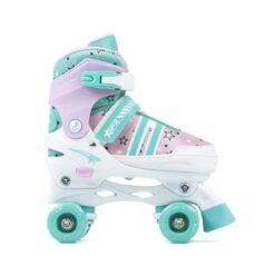 SFR Spectra Adjustable Quad Skates - Pink/Green -Roller Skates Store SFR20020SFR20Spectra20Pink20Green20Side 500x500 0