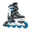 SFR Pulsar Adjustable Inline Skate Blue -Roller Skates Store SFR228 RS480 Pulsar Black Blue Angle 500x500 0