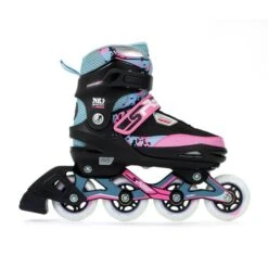 SFR Pixel Adjustable Inline Skates - Blue/Pink With Skate Bag -Roller Skates Store SFR58020SFR20Pixel20Adjustable20Inline20Skates20BluePink20Side 500x500 0