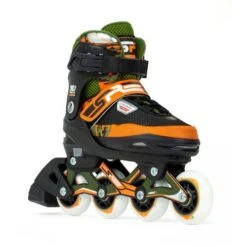 SFR Pixel Adjustable Inline Skates - Green/Orange - With Skate Bag -Roller Skates Store SFR58020SFR20Pixel20Adjustable20Inline20Skates20GreenOrange20Main 500x500 0