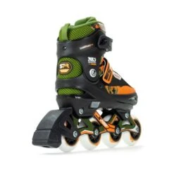 SFR Pixel Adjustable Inline Skates - Green/Orange - With Skate Bag -Roller Skates Store SFR58020SFR20Pixel20Adjustable20Inline20Skates20GreenOrange20Rear 500x500 0