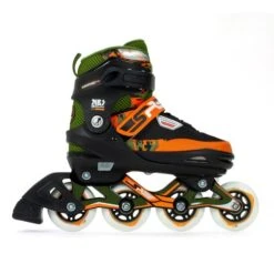 SFR Pixel Adjustable Inline Skates - Green/Orange - With Skate Bag -Roller Skates Store SFR58020SFR20Pixel20Adjustable20Inline20Skates20GreenOrange20Side 500x500 0