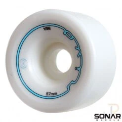 Radar Sonar Riva Indoor Wheels 96A (Pack Of 4) -Roller Skates Store Sonar Riva 57mm 96a White Angled RWRRIWH 1280x1280 500x500 0