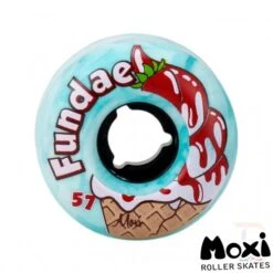 Moxi Fundae Roller Skate Wheels - Creme De Menthe 57mm 92a (Pack Of 4)
