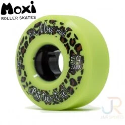 Moxi Trick Park Wheels Lime Green Leopard 55mm 97a (Pack Of 4)