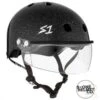 S1 Lifer Helmet With Visor - Black Glitter -Roller Skates Store s1 helemt visor glitter 500x500 0