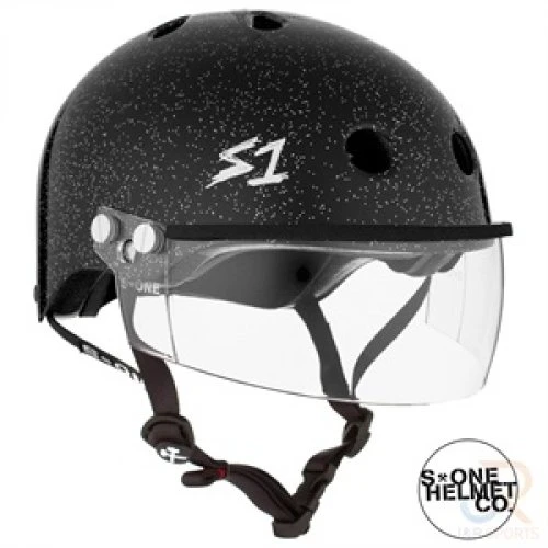 S1 Lifer Helmet With Visor - Black Glitter 3 S1 Lifer Helmet With Visor - Black Glitter