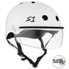 S1 Lifer Helmet With Visor - White Gloss 2 S1 Lifer Helmet With Visor - White Gloss -Roller Skates Store s1 helmet visor white 500x500 0
