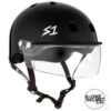 S1 Lifer Helmet With Visor - Black Gloss -Roller Skates Store s120visor20black 500x500 0