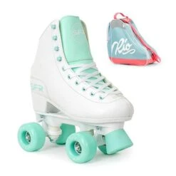 Roller Skates Store 8 SFR Figure Quad Roller Skates White/Green Package - Script Bag