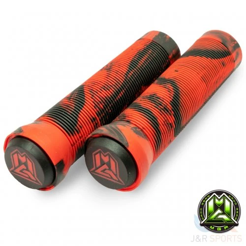 MGP 150mm Swirl Grind Scooter Grips - Red/Black 3 MGP 150mm Swirl Grind Scooter Grips - Red/Black
