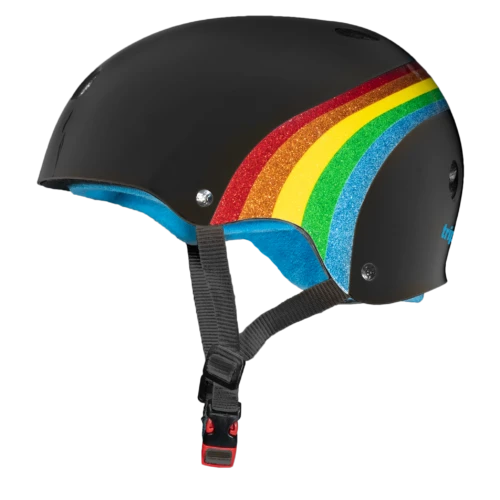 Triple 8 Cert Sweatsaver Helmet - Rainbow Sparkle Black 3 Triple 8 Cert Sweatsaver Helmet - Rainbow Sparkle Black